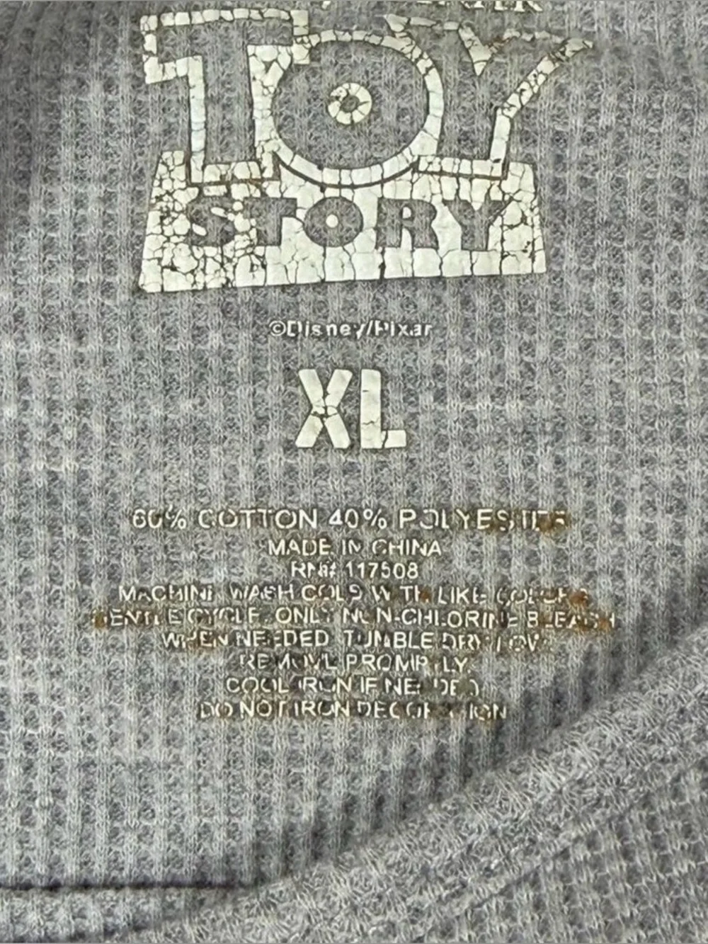 Disney Pixar Toy Story Pizza Planet Delivery Waffle Knit Crop Top XL